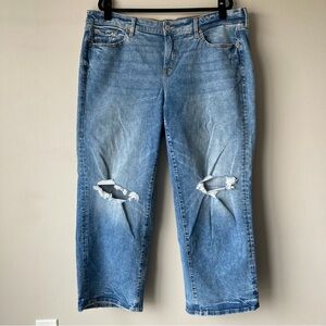 torrid Perfect Wide Leg Vintage‎ Stretch Light Blue Distressed Jeans Women’s 16